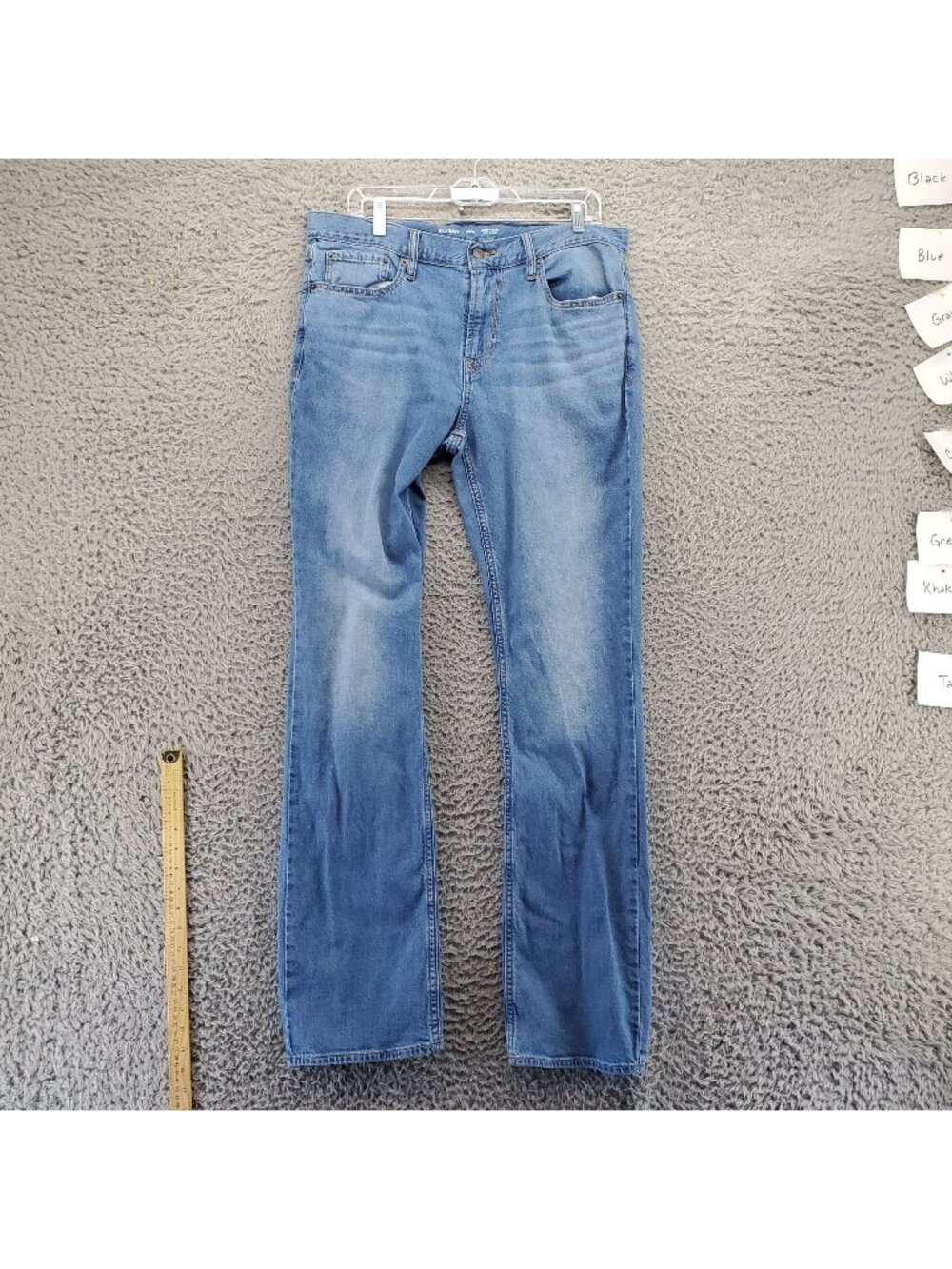 Old Navy Jeans Mens 34x36 Blue Bootcut Built-In Flex Stretch Denim